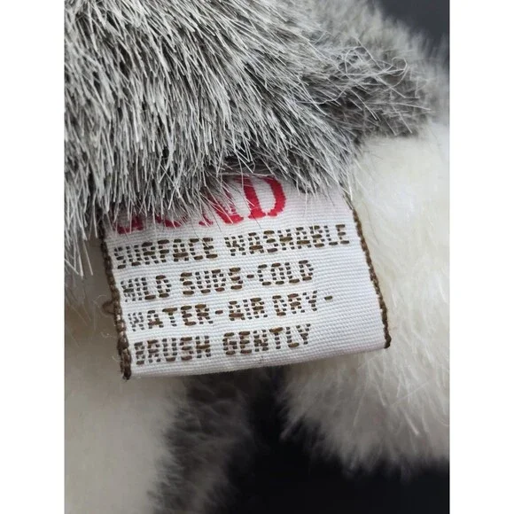 Vtg GUND 1993 Husky w/ Plaid Bow 6” Mini Stuffed Animal Plush Dog W/ Tag Puppy - Picture 8 of 14